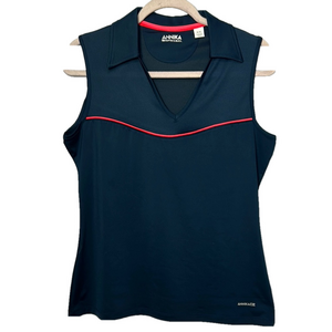 Annika Cutter & Buck  Women's Navy Sleeveless Golf Top